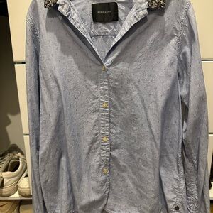 Womens Blue Shirt by MAISON KITSUNE